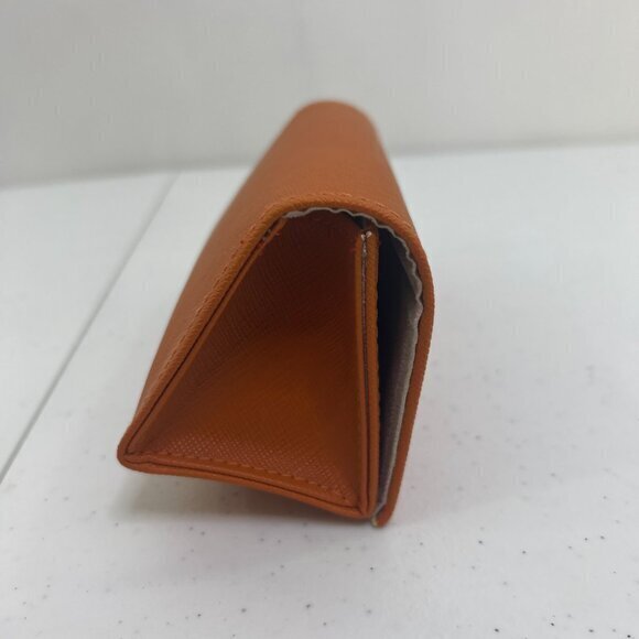 Tory Burch Large Orange Magnetic Sunglasses Eyeglasses‎ Case Big Textured - Picture 3 of 10